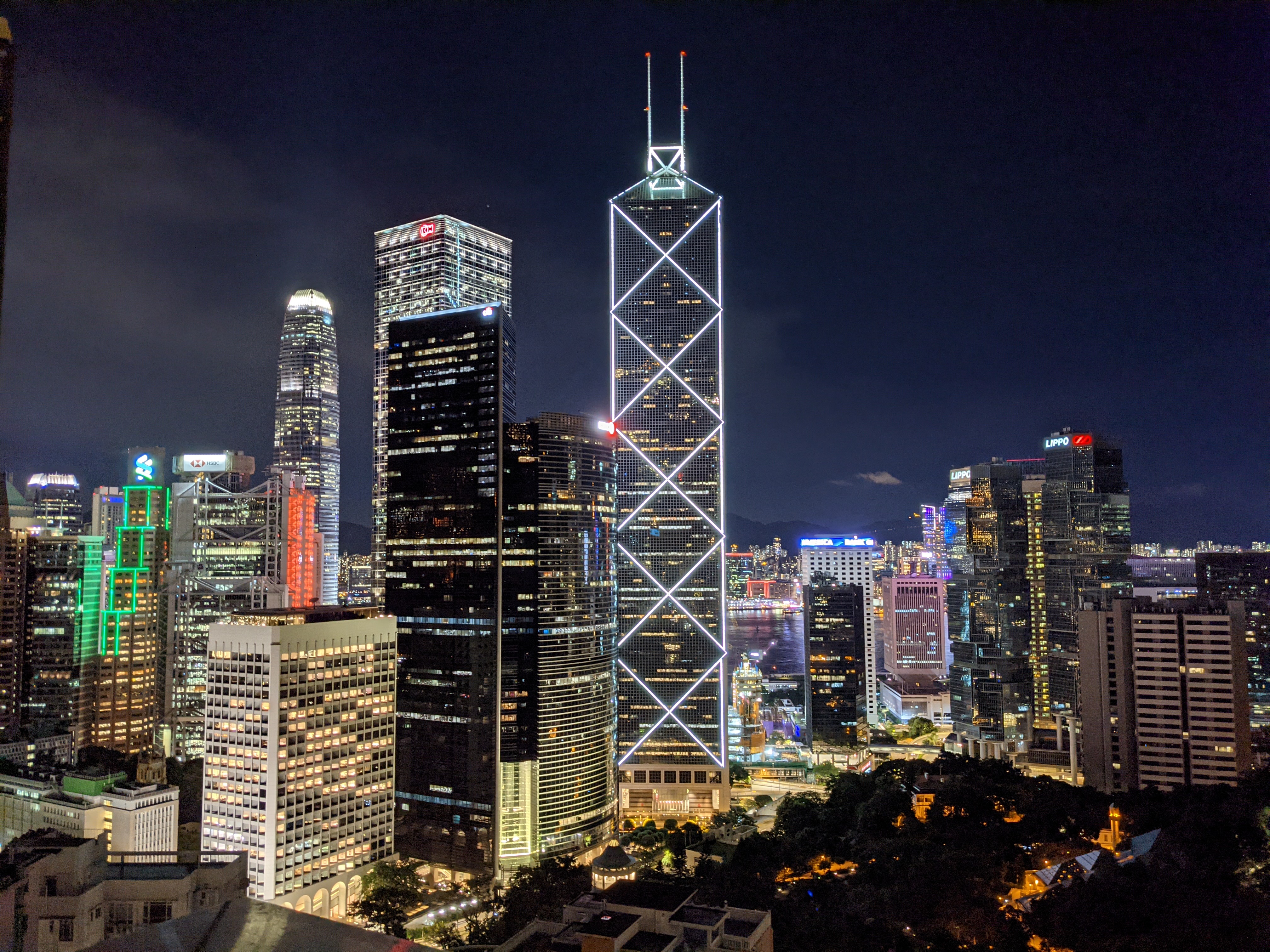 Hong Kong Central at Night